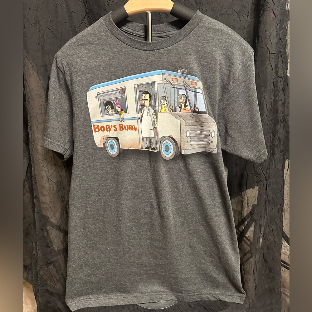 Bob's Burgers Food Truck Belcher Vintage Style Gray T-Shirt Men's Size M